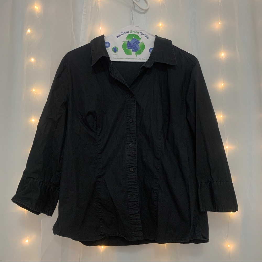 Black Button Up Top